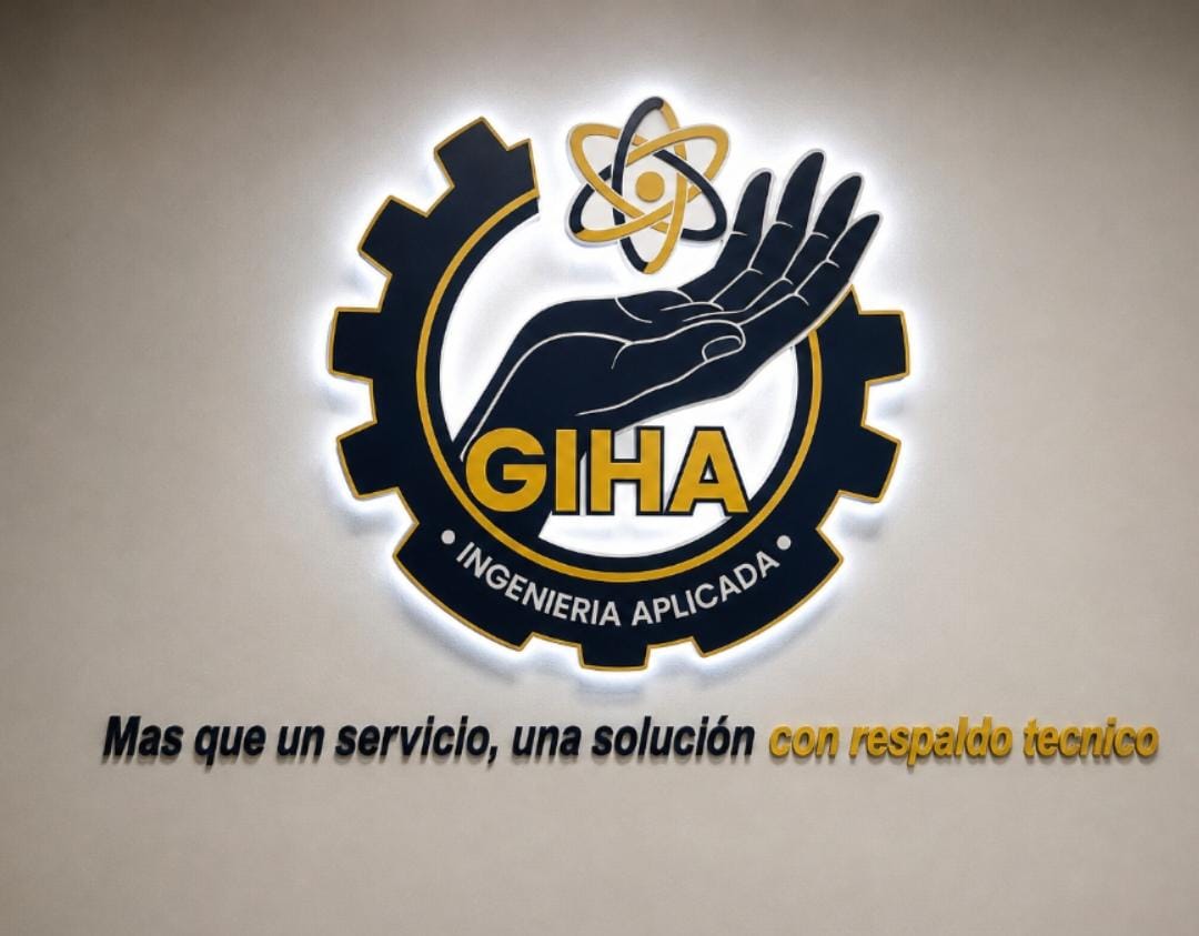 Logo de GIHA Ingeniería Aplicada con el lema Más que un servicio, una solución con respaldo técnico